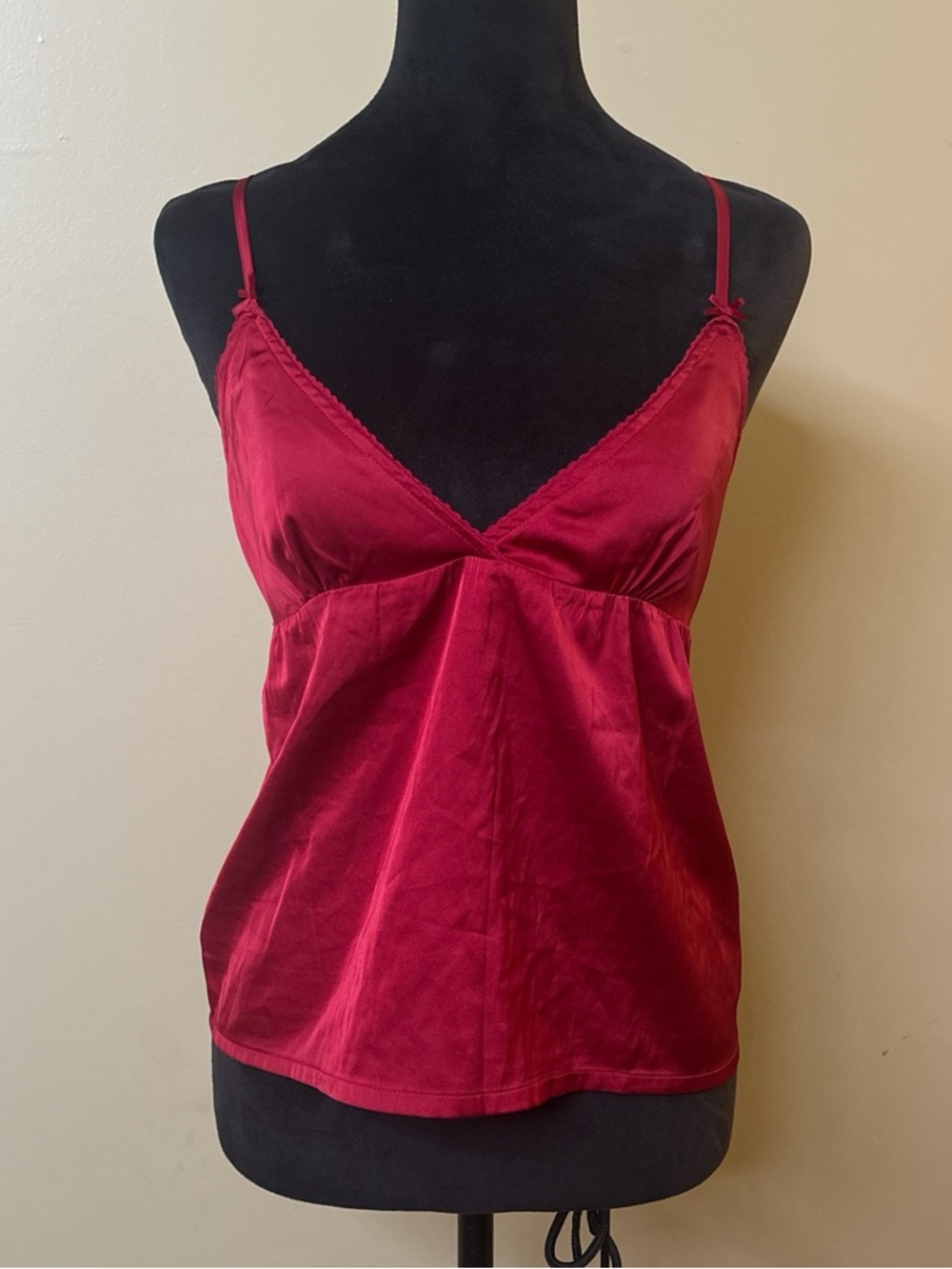 Brandy Melville Deep Red Satin Babydoll Cami